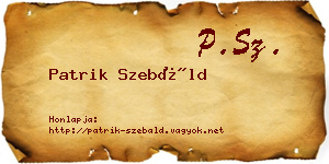 Patrik Szebáld névjegykártya